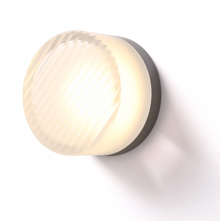 Modern Round Glass LED Wall Light, 1 Light