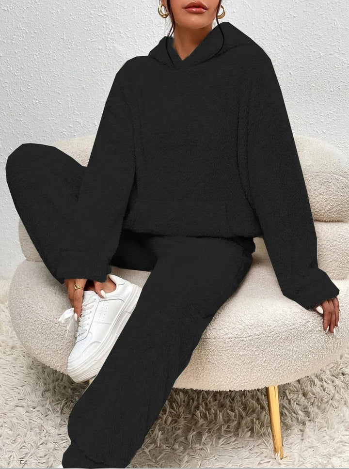 Ultra-Comfortable Teddy Lounge Set with Hoodie