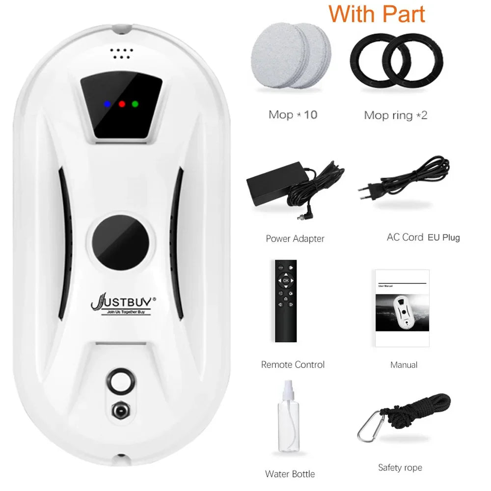 Glasheld Window Cleaning Robot | 5600Pa Suction Power | Safe and Efficient | With Remote Control and Safety Rope