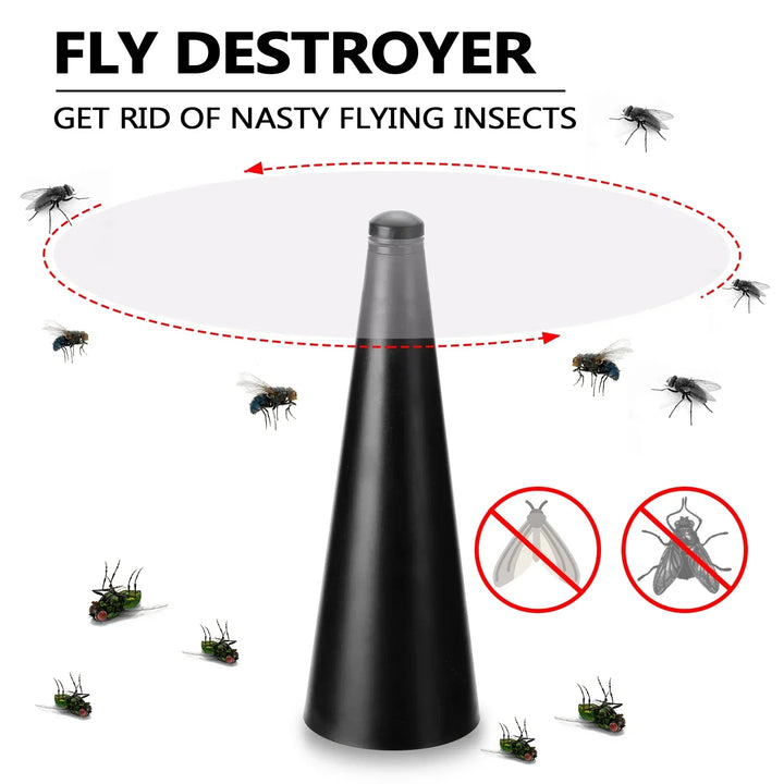 AeroLumen Naturguard Fly Repellent Table Fan | 360° Rotating Insect Defence Fan | Quiet & Safe | For Outdoors, Camping, Picnics