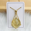 Necklace with interchangeable crystal stone for radiant style and harmony.