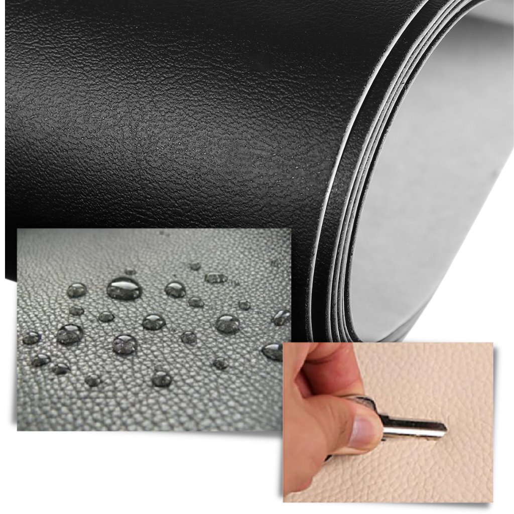 Self-adhesive leather repair patch in several colours