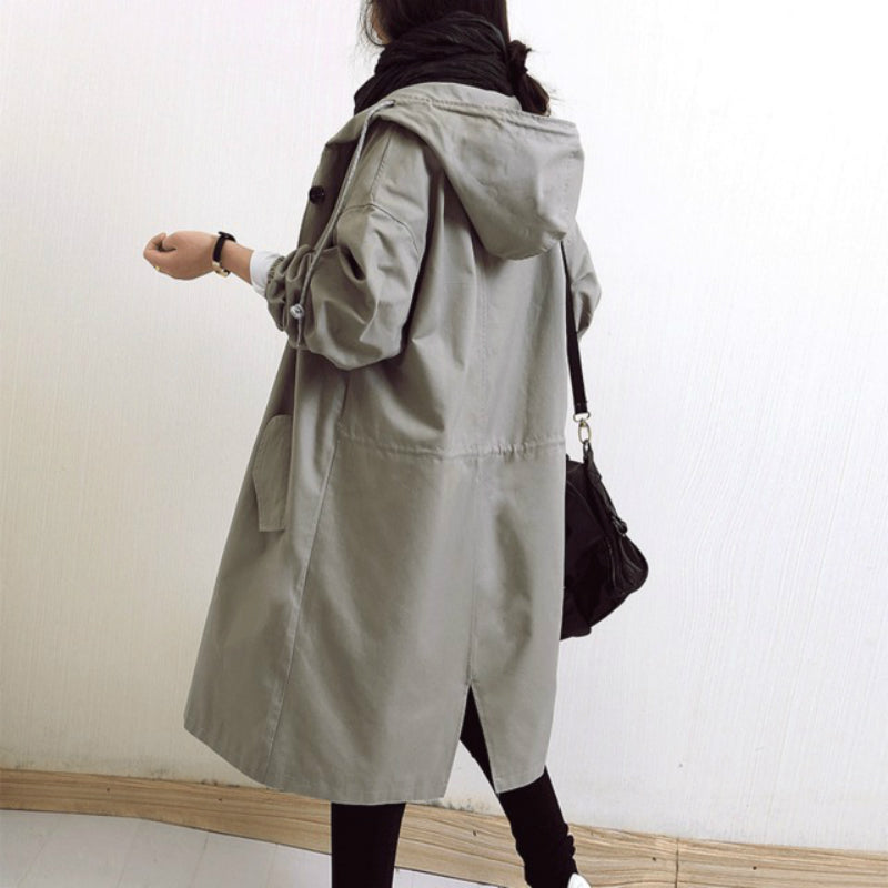 Women's Waterproof Trench Coat with Hood