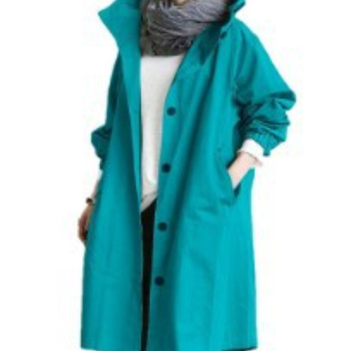 Women's Waterproof Trench Coat with Hood