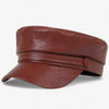 Octagonal Flat Cap for Women in PU Leather – Valence