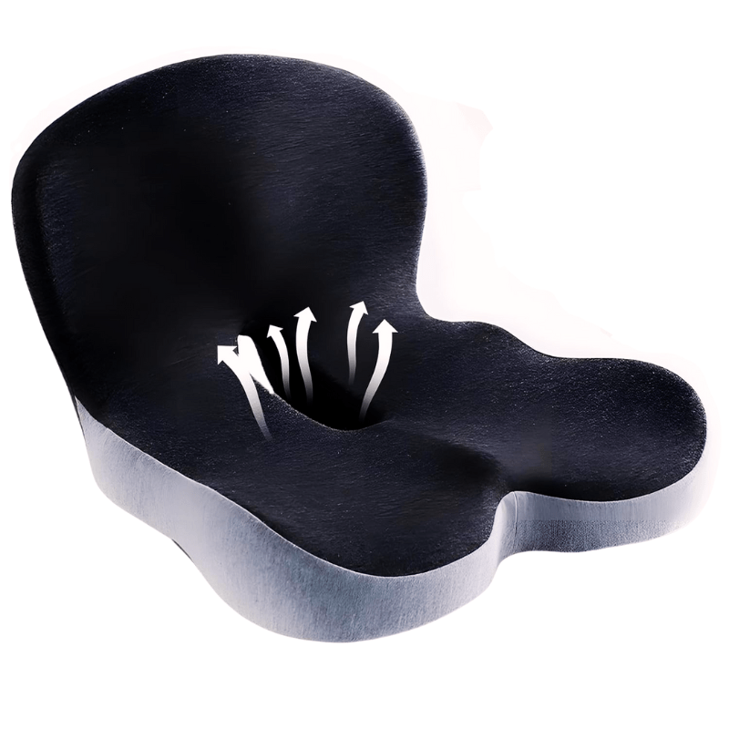 Chair Cushion | Ergonomic Memory Foam Cushion | Weight-Bearing & Non-Slip | ErgoComfort