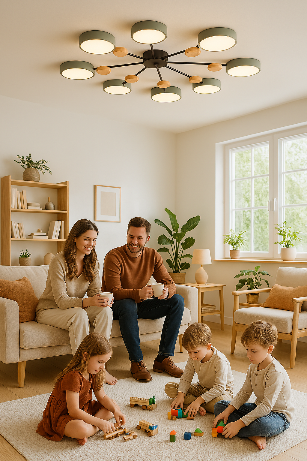 NordicGlow | Scandinavian-Style Branched LED Ceiling Lamp