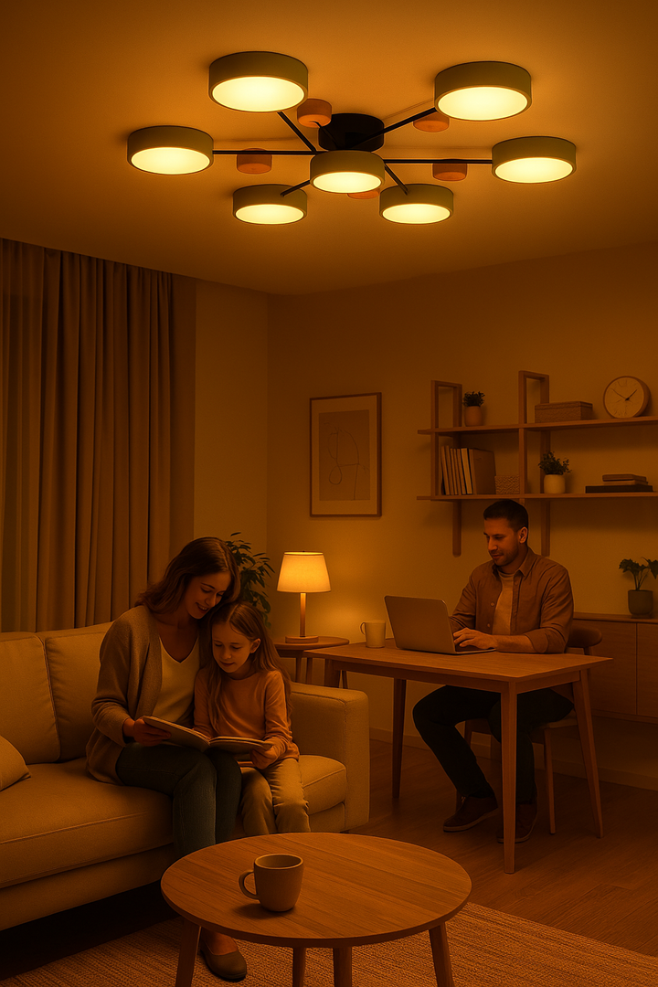 NordicGlow | Verzweigte LED-Deckenlampe im skandinavischen Stil