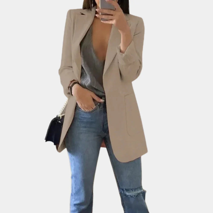 Long Slim Fit Blazer for Women