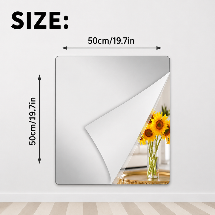 Self-Adhesive Mirror Film | Shatterproof & Cuttable | Crystal Clear