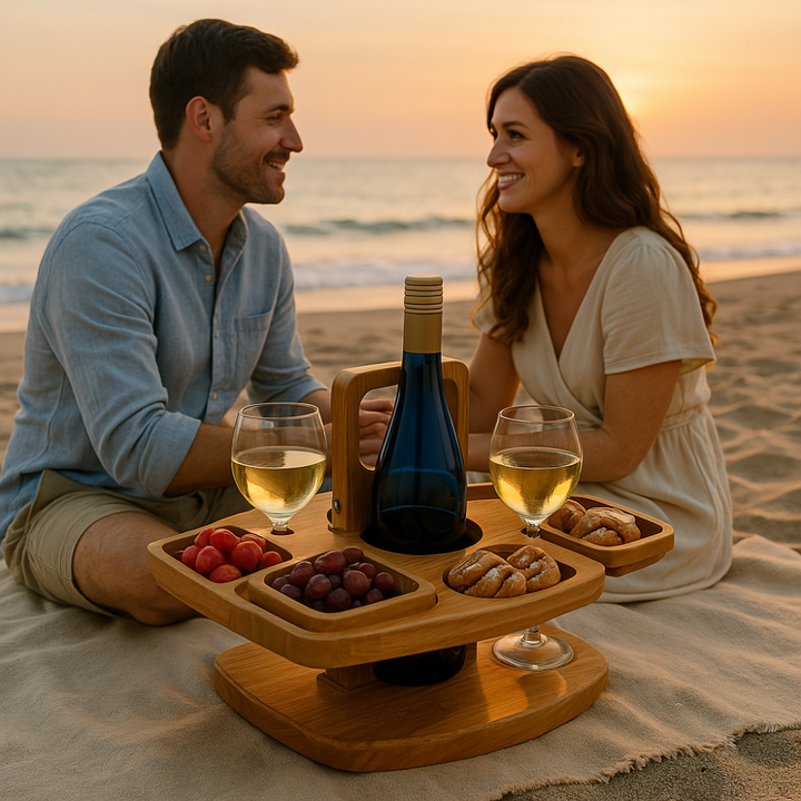 Portable Wooden Picnic Table – WineNest