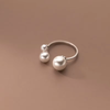 Elegant Freshwater Pearl Ring with Refined Triangular Shape