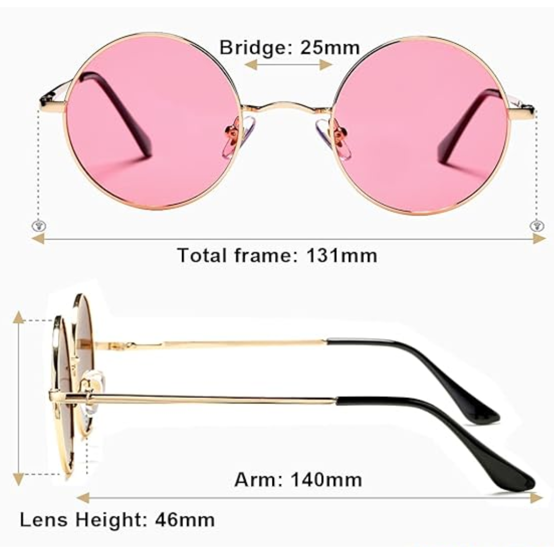 Retro Round Polarised Sunglasses - Lennon