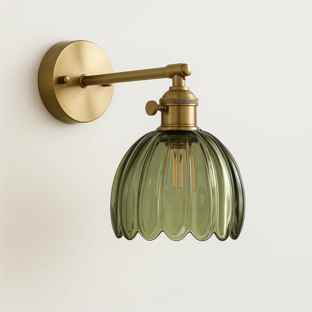 Retro Wall Lamp – Glass Tulip Design for Elegant Illumination