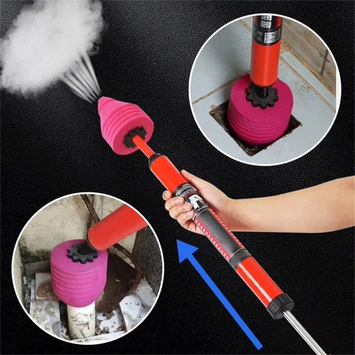 AirBlast Pro High-Pressure Drain Cleaner | Powerful Pneumatic Plunger for Toilets, Sinks and Drains