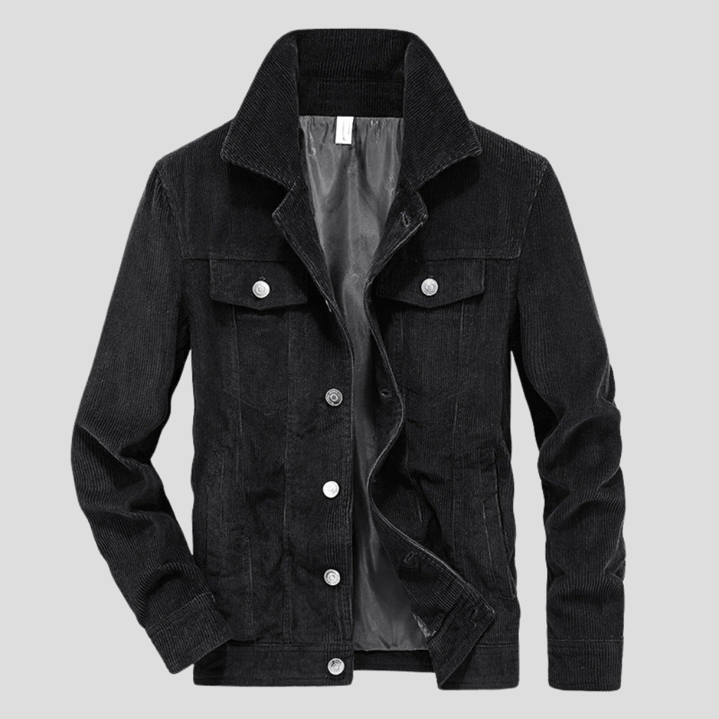 Men’s Corduroy Jacket – Thin Cut with Streamlined Style