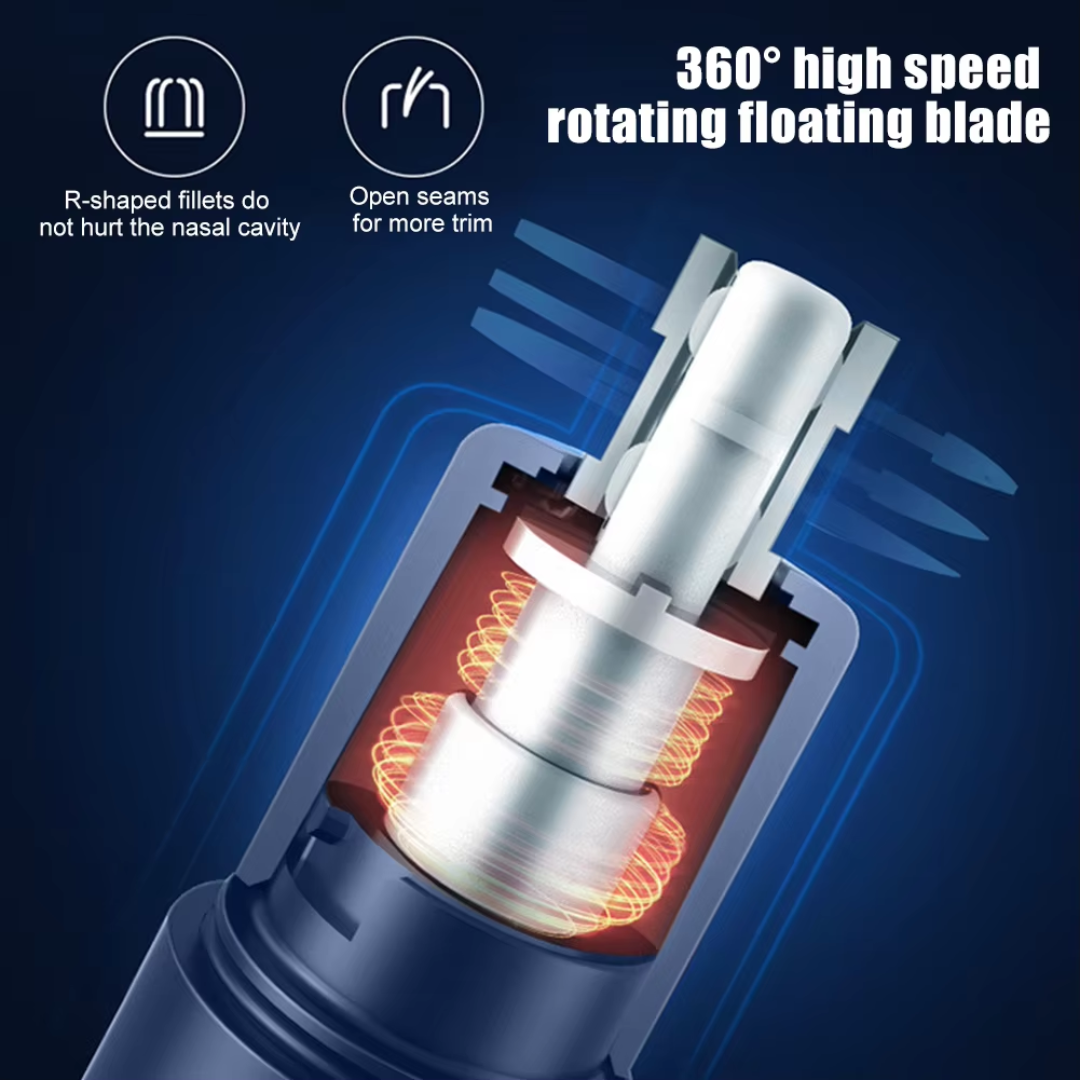 Rechargeable Nose and Ear Hair Trimmer - Painless Grooming Treatment