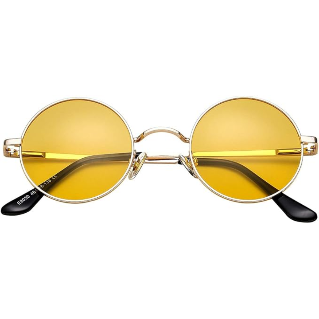 Retro Round Polarised Sunglasses - Lennon