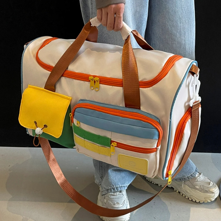 Lightweight Travel Bag with Colour Blocking - FlexaBag