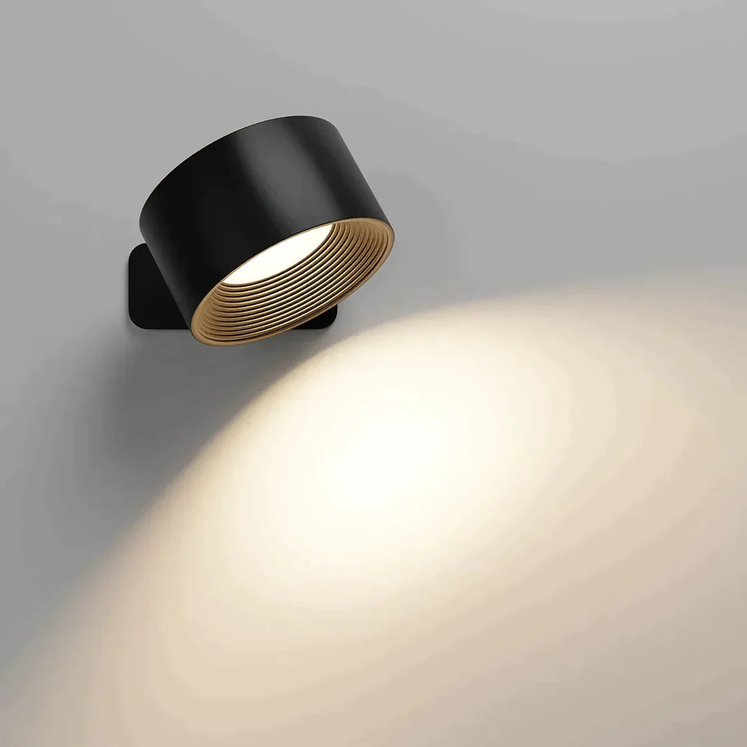 Cordless LED Wall Light with 360° Rotating Head, Touch Dimmer, 3 Colours
