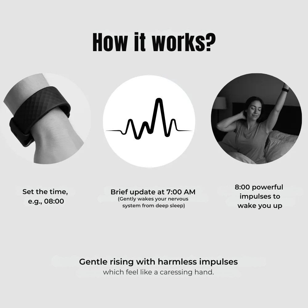 Silent vibrating alarm clock | Quiet waking | Adjustable intensity