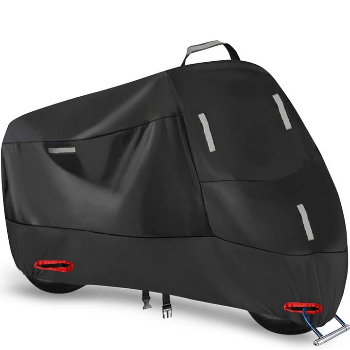 Weatherproof motorcycle cover | Oxford fabric | Reflective stripes & lock holes