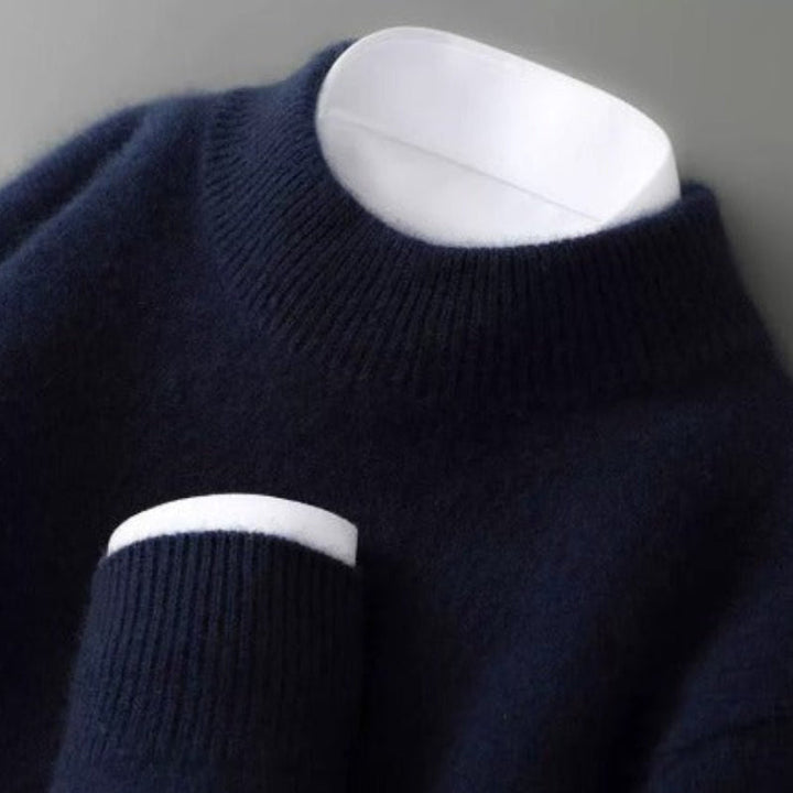 Elegant Women's Cashmere Polo Neck Jumper