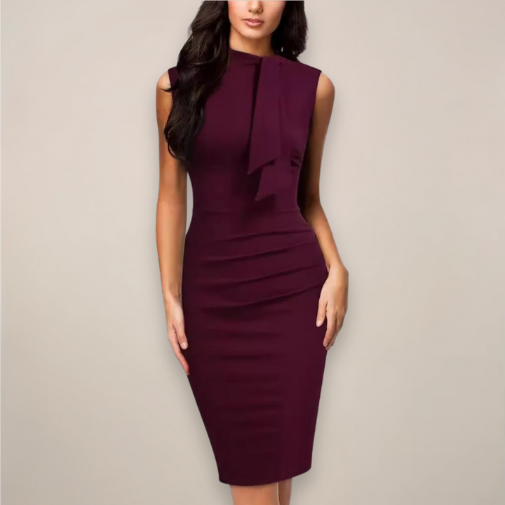 Classic Sleeveless Midi Sheath Dress for Women