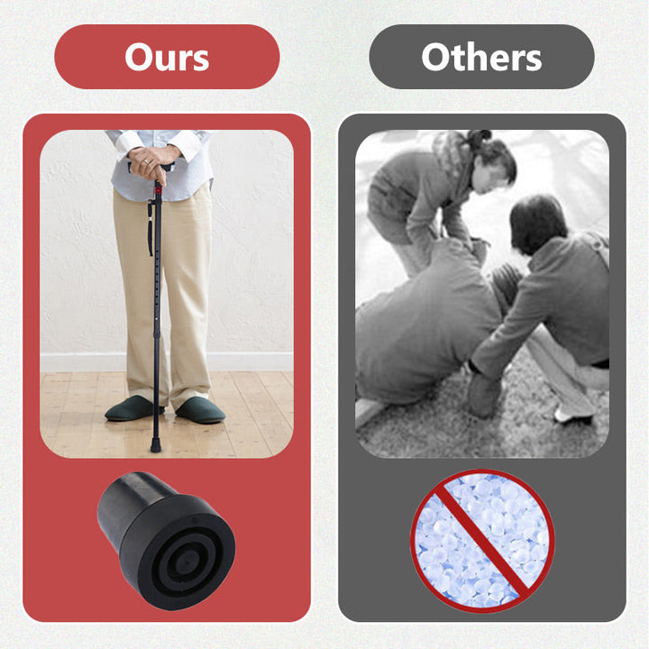 Smart Walking Stick | Radio Emergency Alarm with LED Light | Adjustable