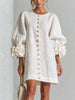 Boryana Colourful Mini Dress with Eye-Catching Ruffled Cuffs