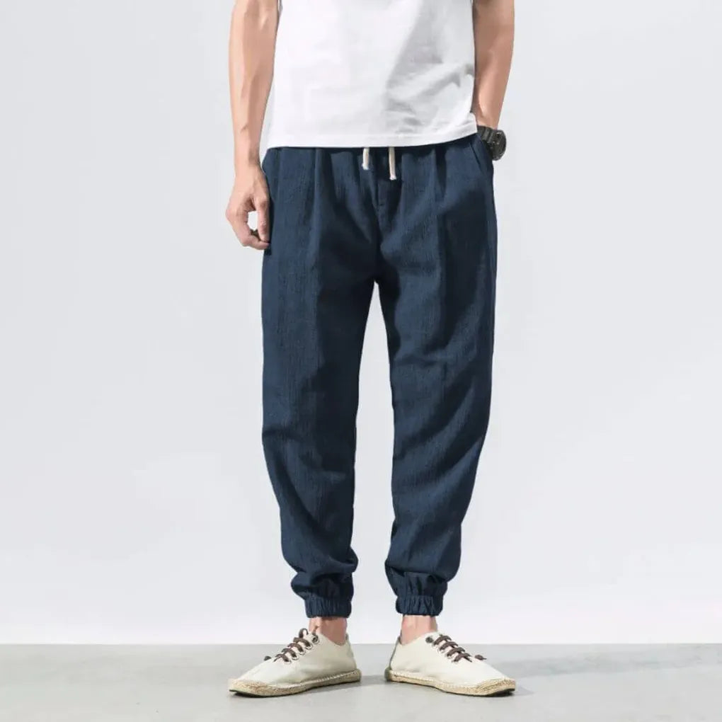 Men’s cottonmix-Linen Comfort Pants – Lightweight Everyday Wear