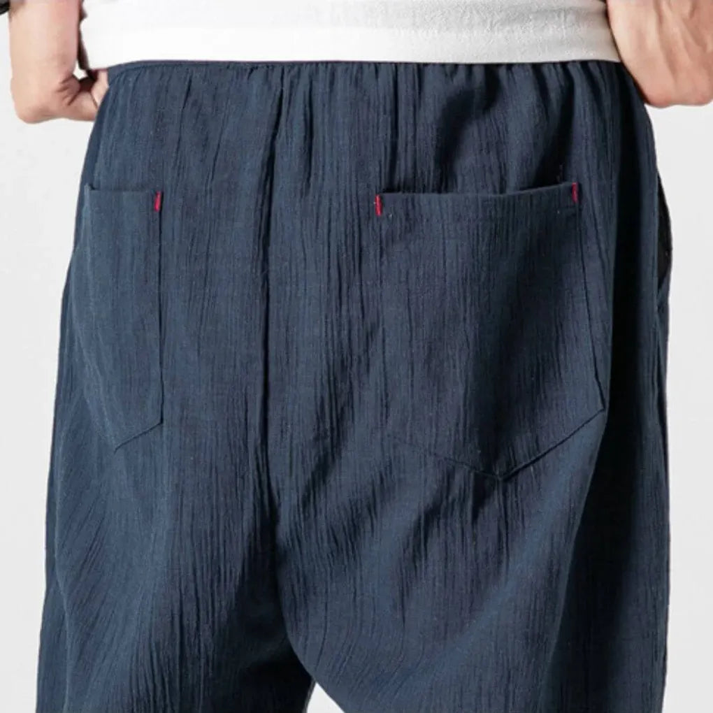 Men’s cottonmix-Linen Comfort Pants – Lightweight Everyday Wear