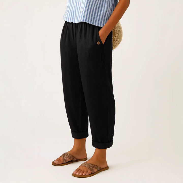 Womens Casual Pants With Digital 3D-printed Buttons