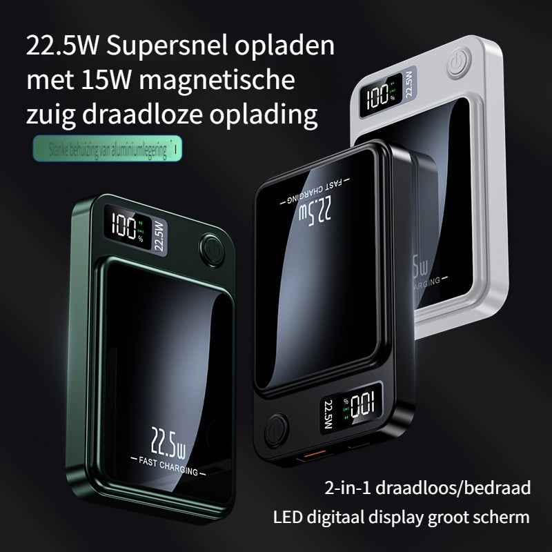Magnetische Powerbank – Ultraflach mit superschnellem kabellosem Laden