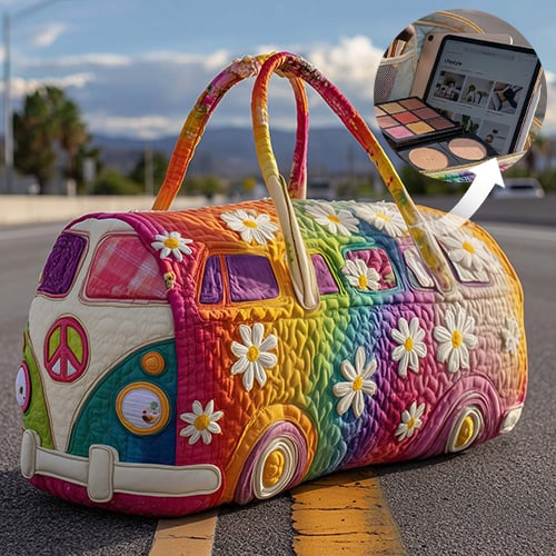 FloraVoyage – Padded Travel Bag with Floral Pattern