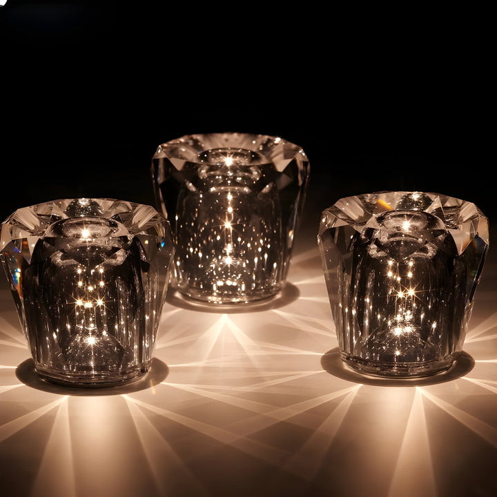 Rechargeable Crystal Table Lamp with Diamond Design – Luxury Edition
