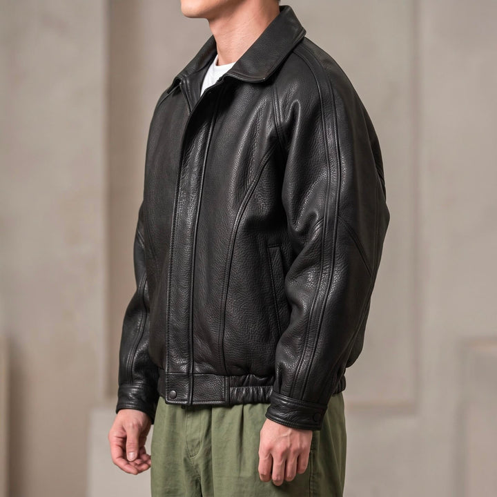 Men's Leather Jacket for In-Between Seasons