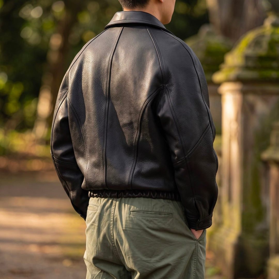 Men's Leather Jacket for In-Between Seasons