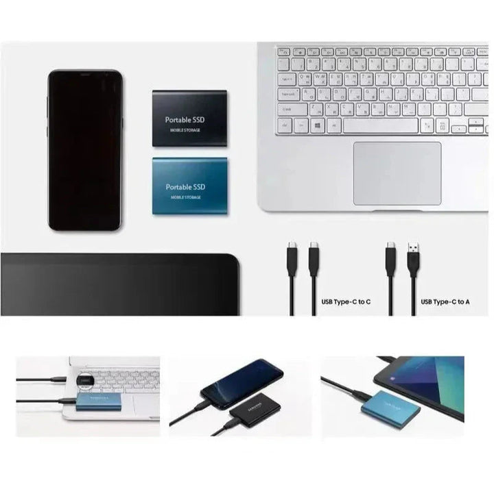 Portable High‑Speed SSD Storage, USB‑C, 1050 MB/s (64 GB)