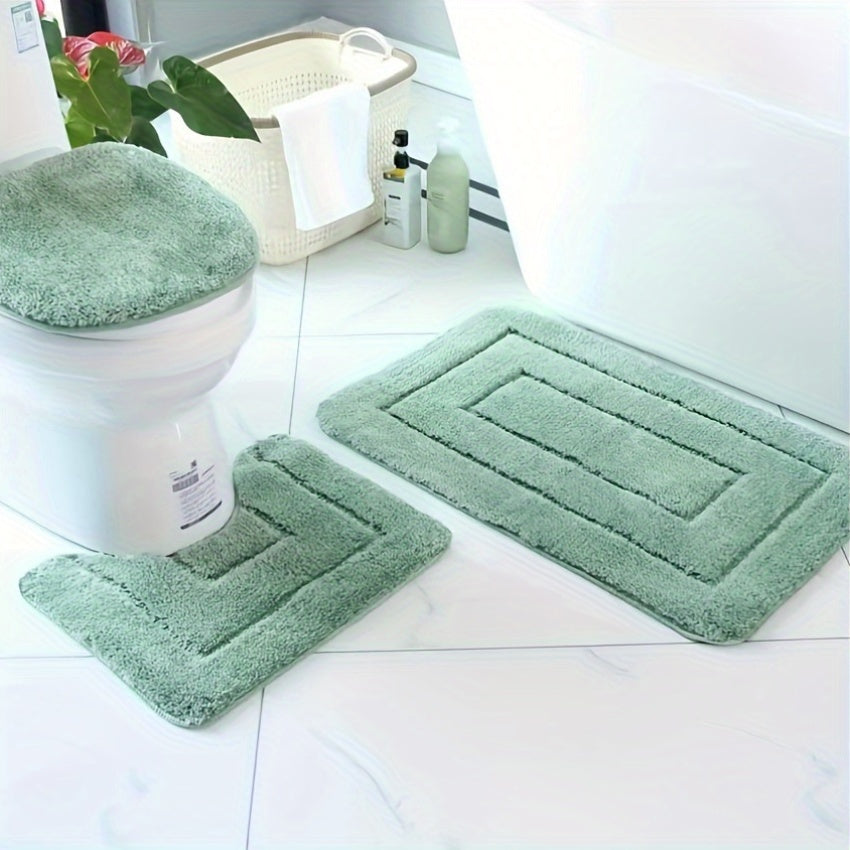 Set of 3 Ultra-Fine Fibre Bath Mats – Quick-Drying and Absorbent
