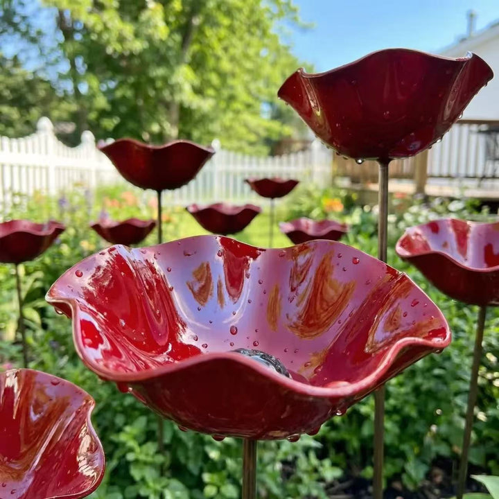 Handmade Metal Floral Garden Bird Feeder