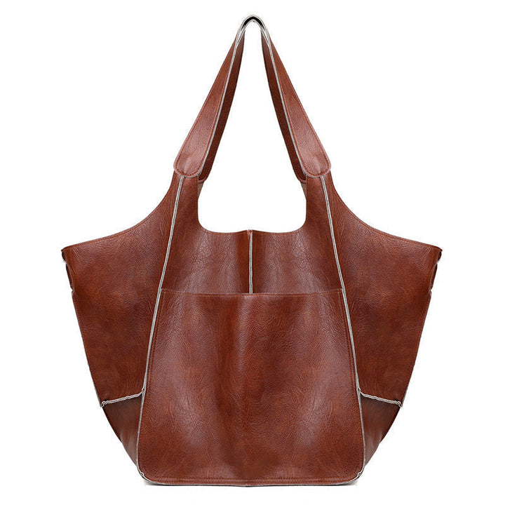 Oversized Leather Vintage Shoulder Bag for Women