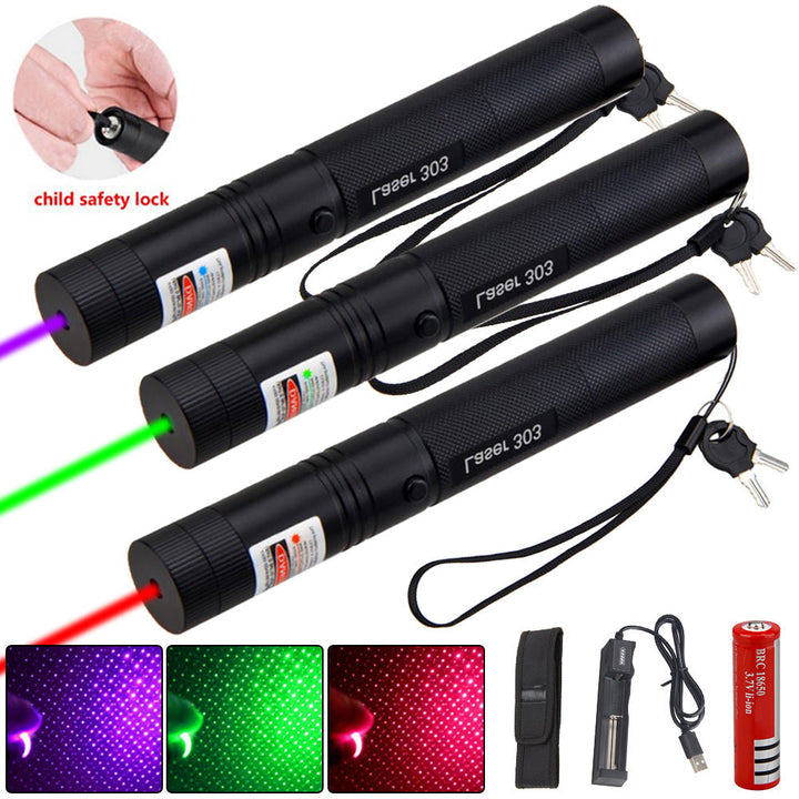 Zelara-Power Laser Pointer 303 - High-Powered Rechargeable USB Visible Laser Pointer