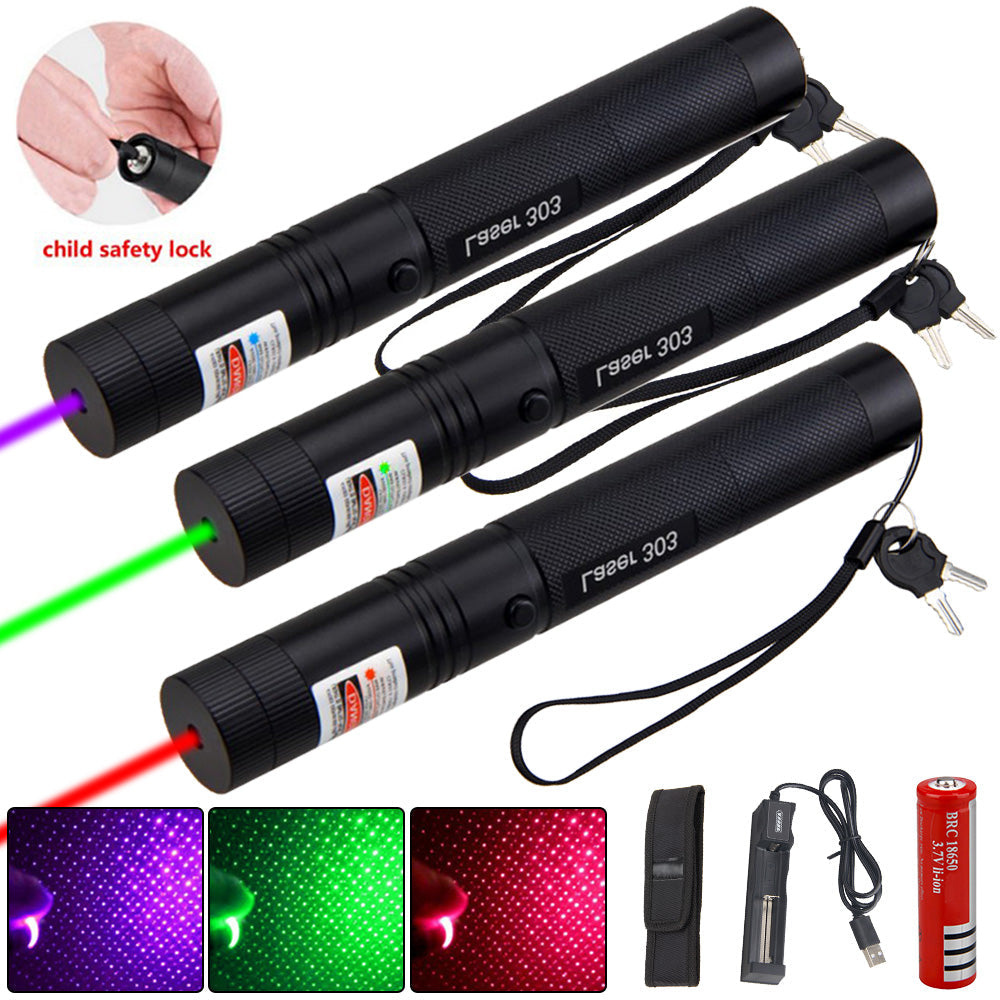 Zelara-Power Laserpointer 303 - Wiederaufladbarer USB-Laserpointer mit Hoher Leistung