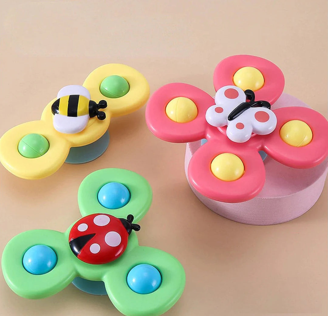 PurePlay Montessori-Spinner-Spielzeug | Sensorisches Spielzeug mit Saugnapf für Kinder – ideal für Tische, Fenster und Hochstühle