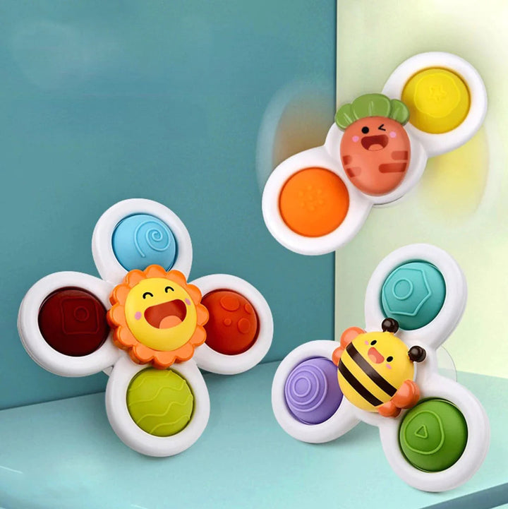 PurePlay Montessori Spinner Toy | Suction Cup Sensory Toy for Babies – Great for Tables, Windows and Highchairs