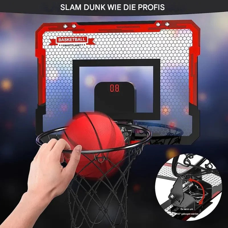 Mini Basketball Hoop with Electronic Scoreboard - BouncePro