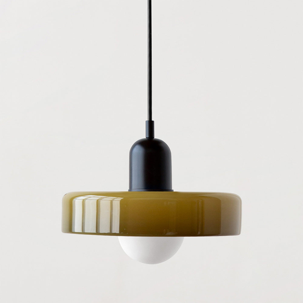 Bauhaus Pendant Light in Coloured Glass