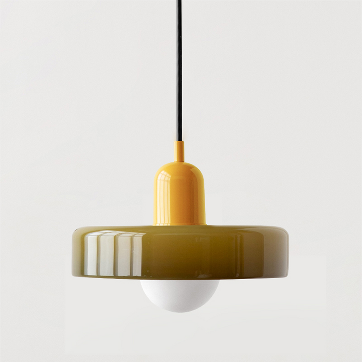 Bauhaus Pendant Light in Coloured Glass