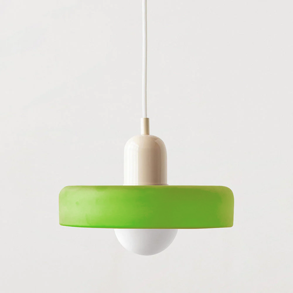 Bauhaus Pendant Light in Coloured Glass